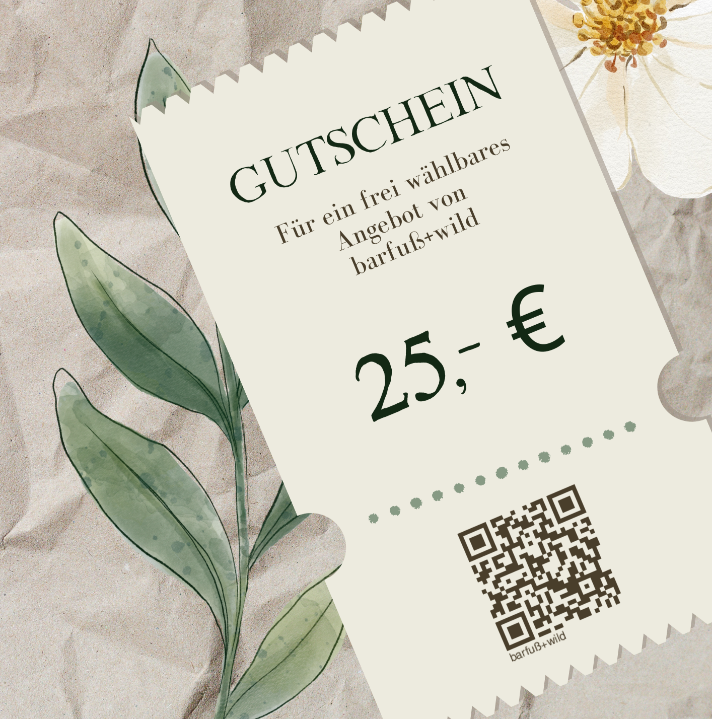 Beispielbild mit einem 25-Euro-Gutschein