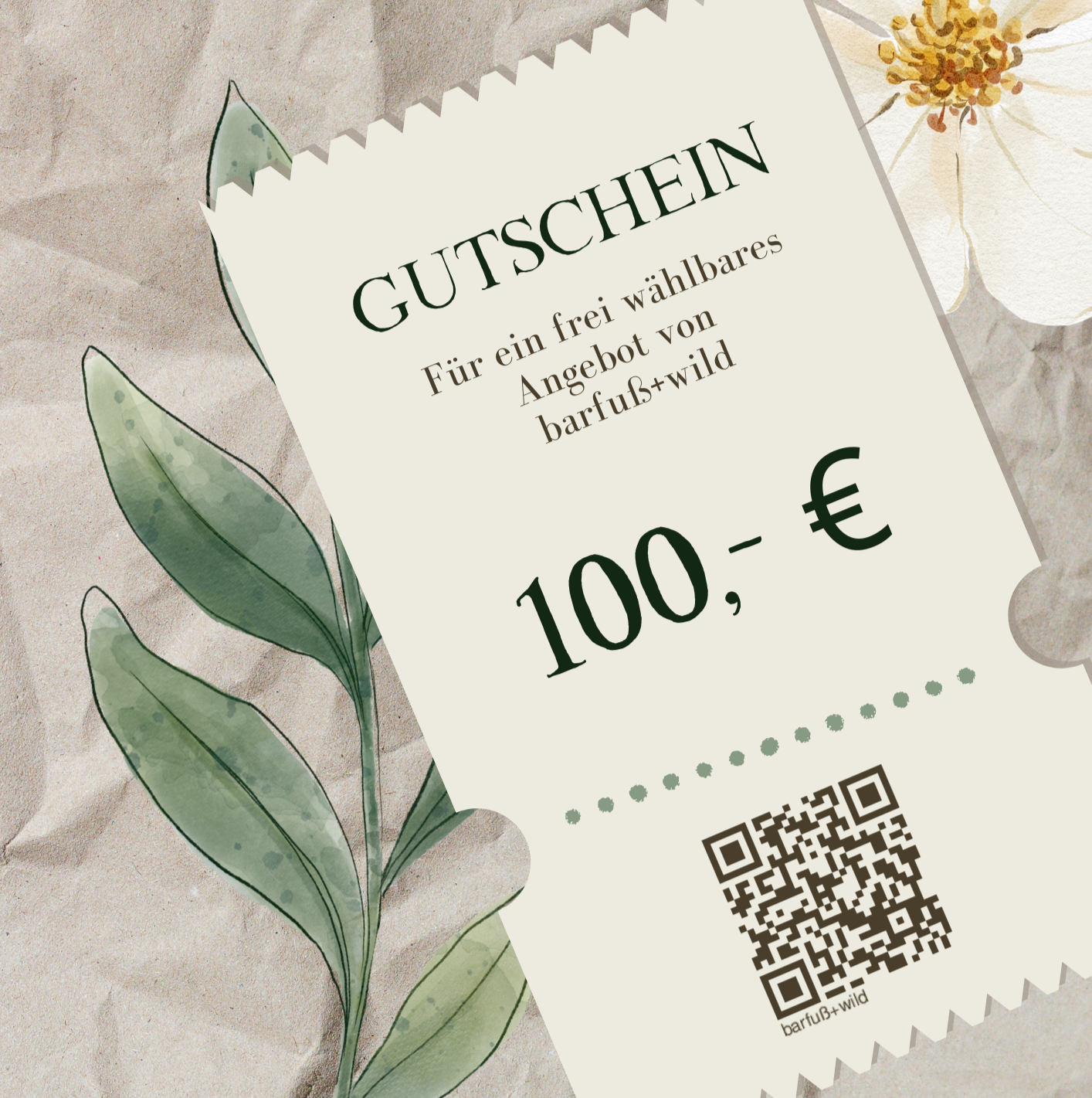 Beispielbild mit einem 100-Euro-Gutschein