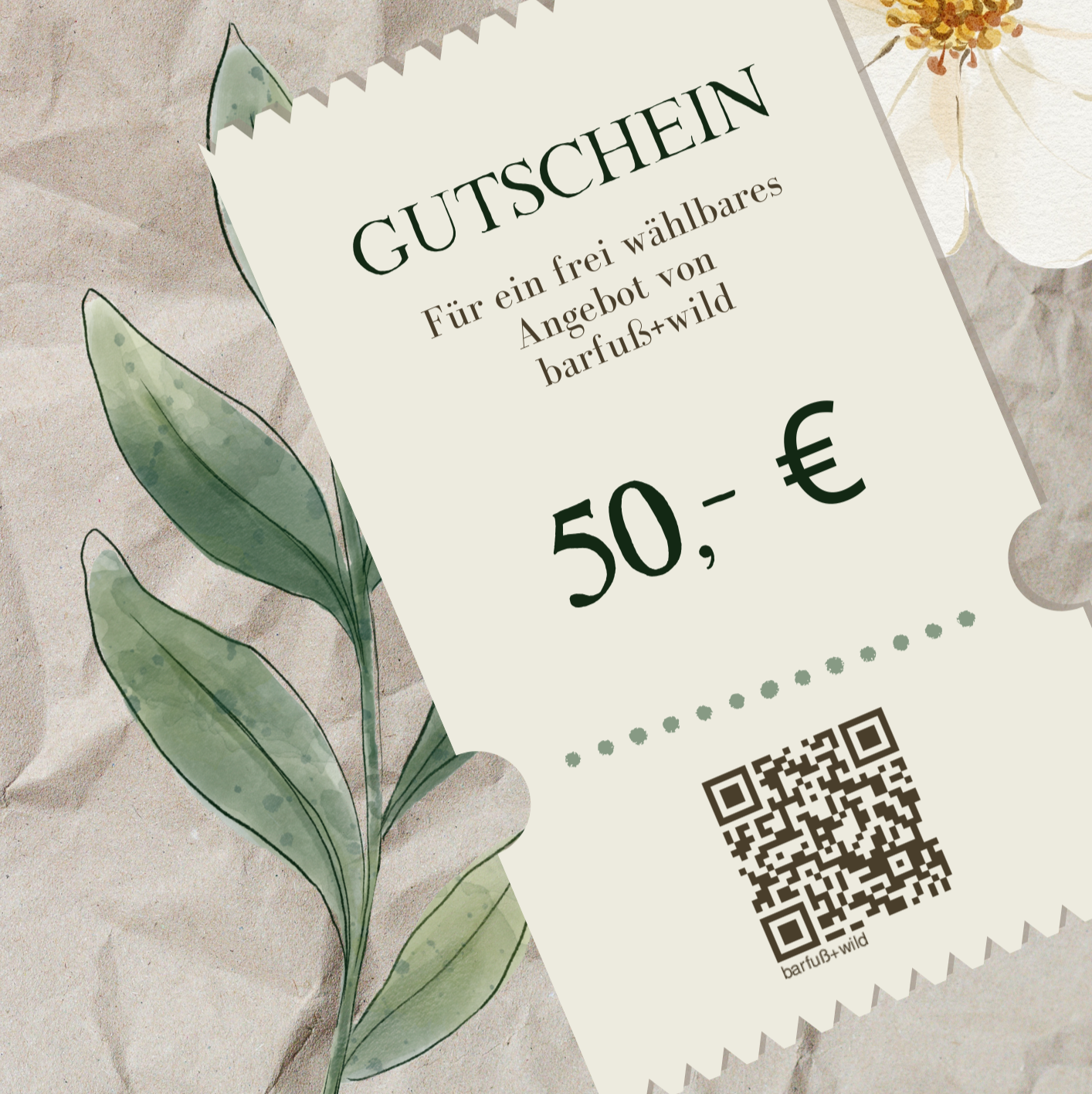 Beispielbild mit einem 50-Euro-Gutschein