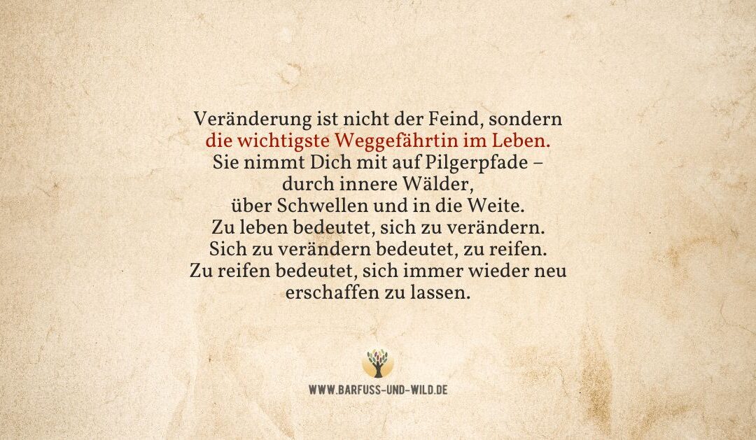 Eine sanfte Erinnerung für alle, die sich vor Veränderung fürchten …