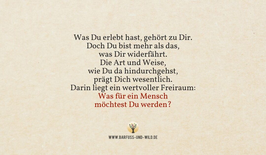 An alle, die mehr sein wollen als das, was ihnen widerfahren ist …