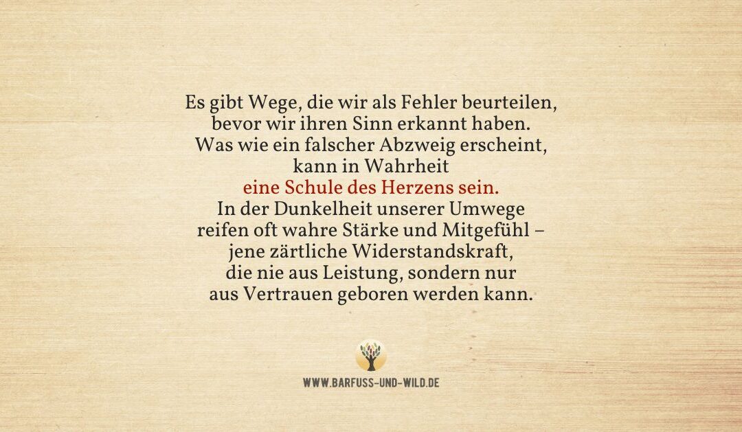 Wenn Du das Gefühl hast, auf dem Holzweg zu sein …