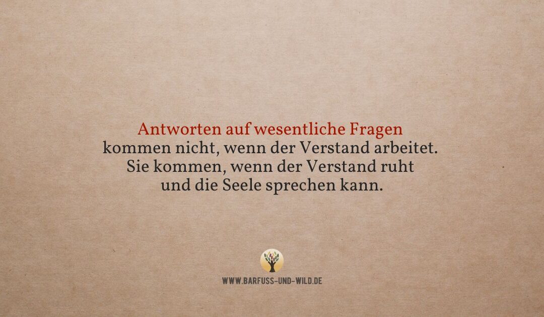 Was es braucht, um der Seele zuhören zu können …