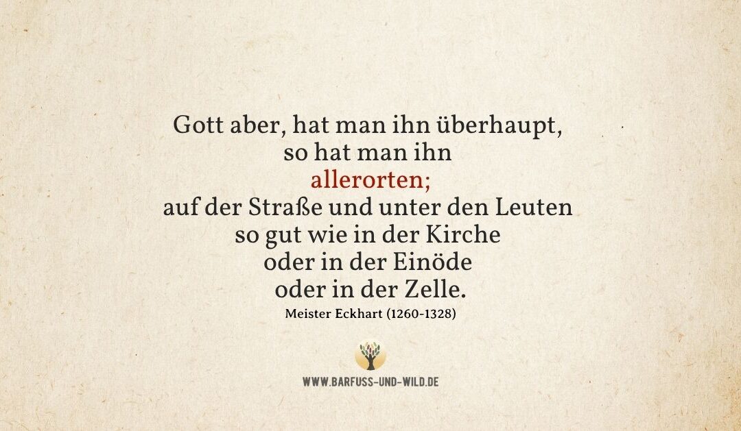 An alle, die finden, dass der Sinn für das Heilige verloren gegangen ist …