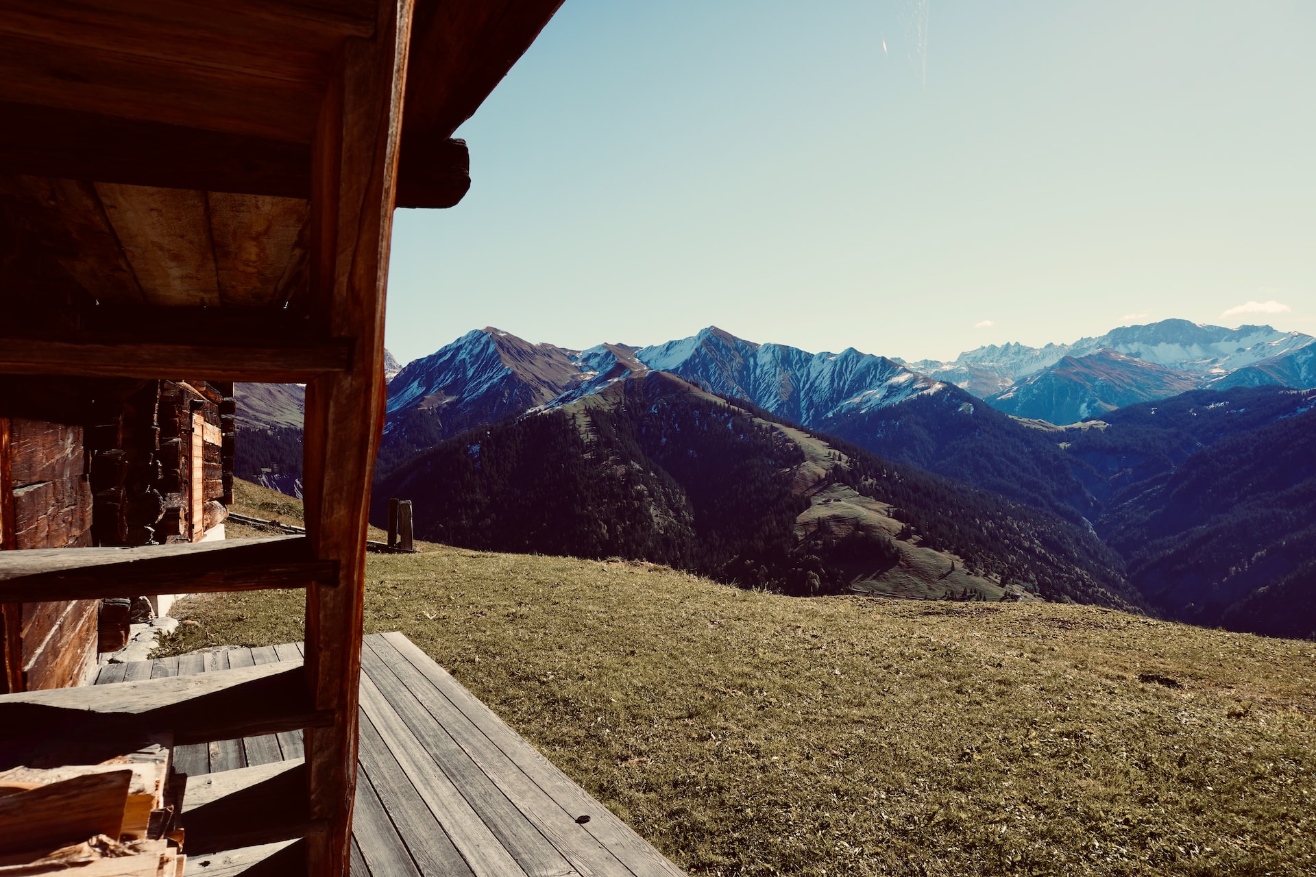 Berghütte im Gebirge