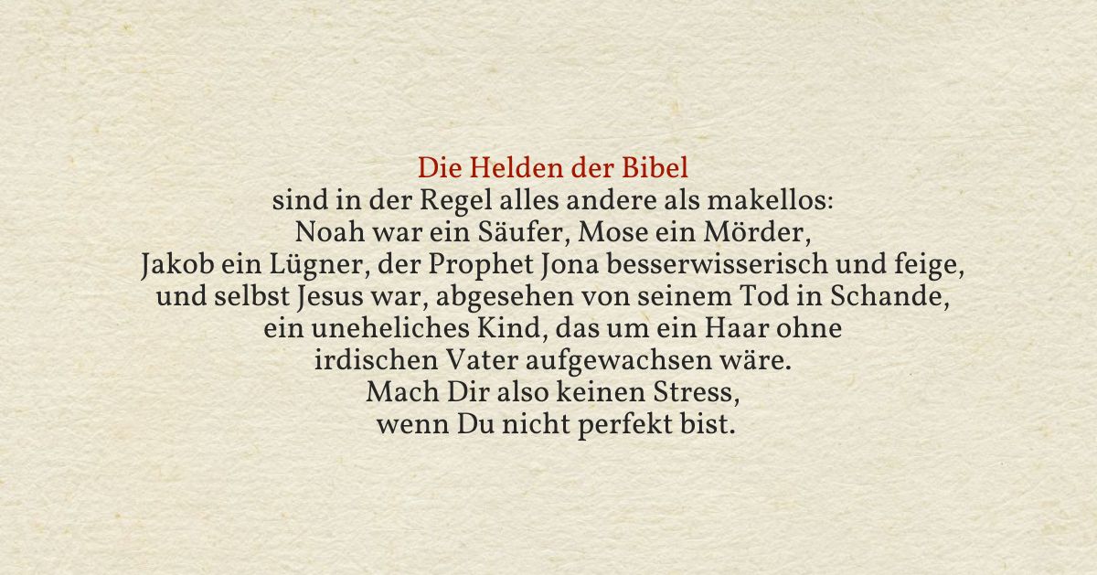 Manche besonders Fromme wollen das hier nicht wahrhaben …